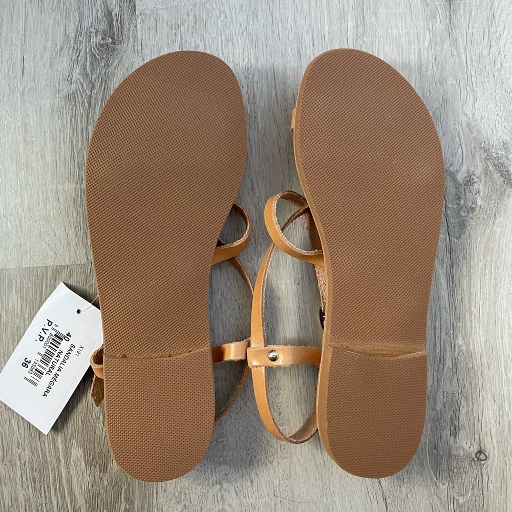 Nude/tan Handmade Greek Sandals 100% leather Sandalias Griegas - Picture 5 of 5